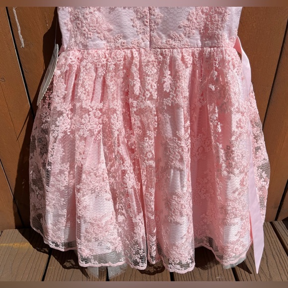 American Princess Pink Formal Easter Flower Girl Party Layered Dress Size 5 NWT - Picture 11 of 14